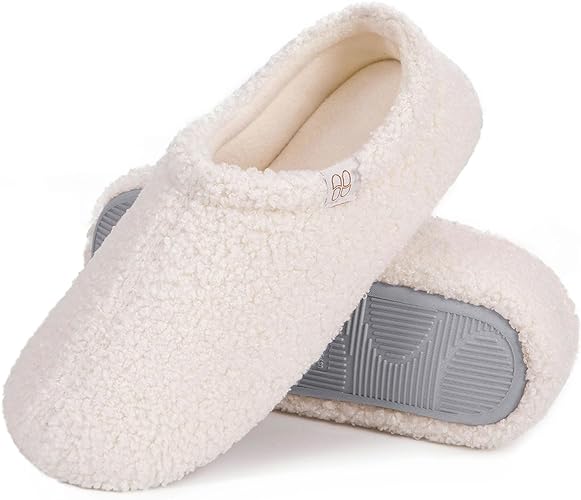 HomeTop Memory Foam Loafer Slippers | 40plusstyle.com