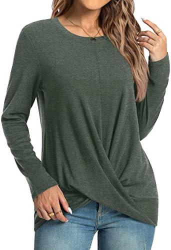 HOTGIFT Front Twist Tunic Top | 40plusstyle.com