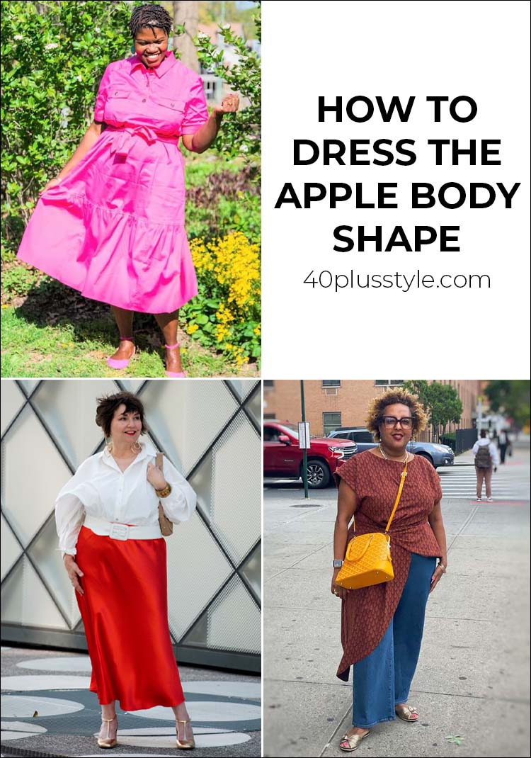 How to dress the apply body shape | 40plusstyle.com