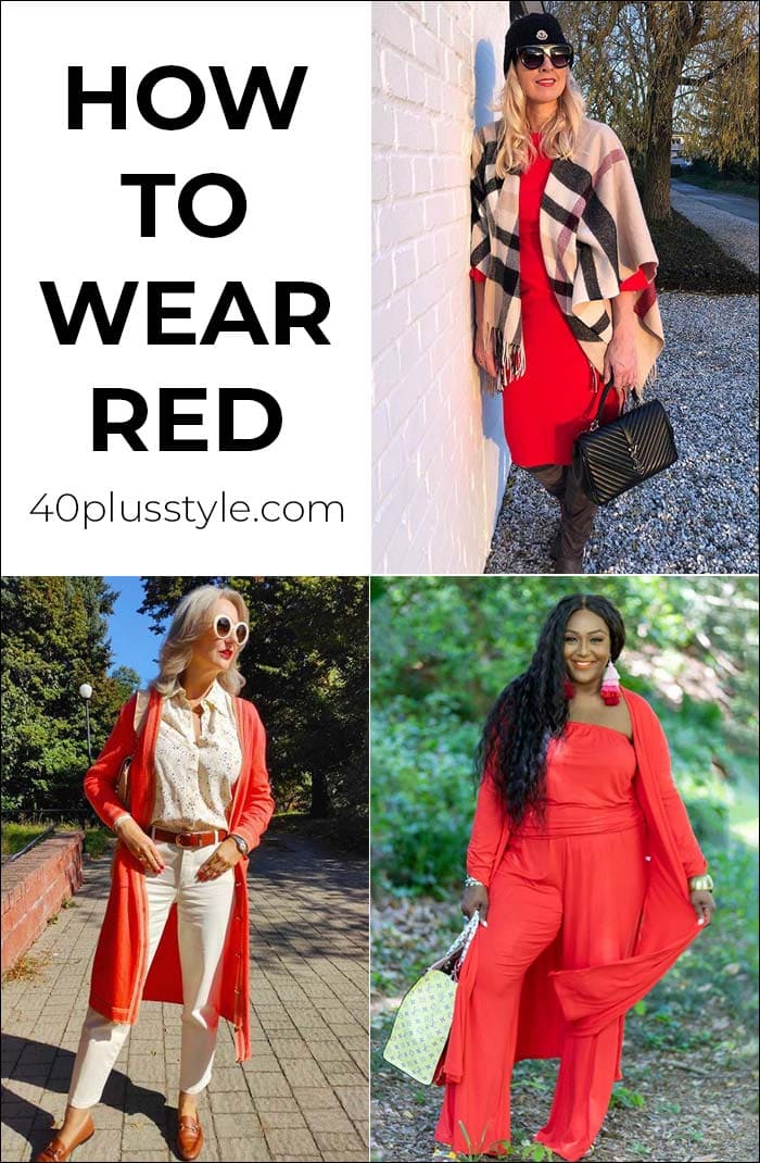 How to wear red - your comprehensive guide to wearing the color of love! | 40plusstyle.com