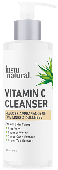 instaNatural Vitamin C Cleanser - Anti Aging Face Wash & Exfoliating Facial Cleansing Gel | 40plusstyle.com