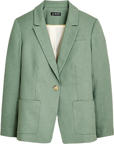 J.Crew Stretch Linen Blend Helena Blazer | 40plusstyle.com