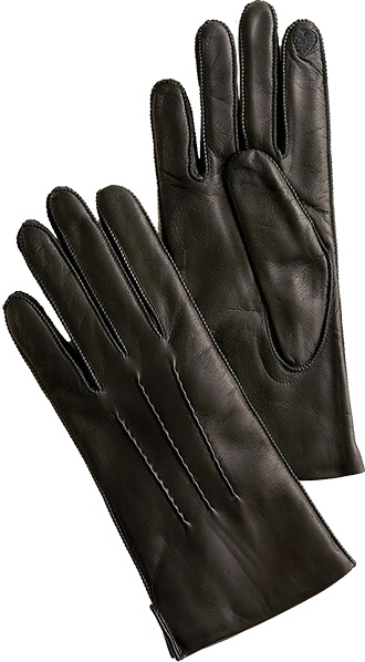 Best winter gloves for women - J.Crew Italian Leather Tech-Touch Gloves | 40plusstyle.com