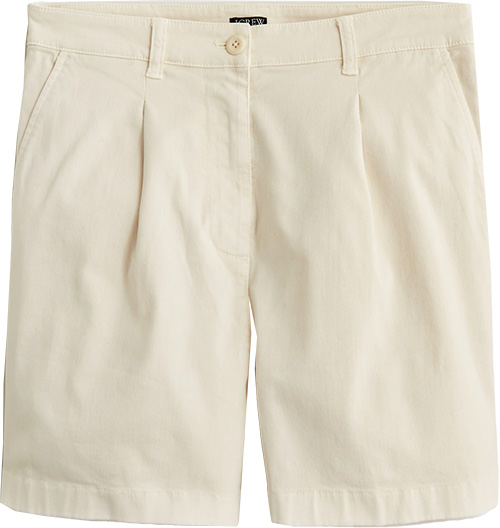 J.Crew Pleated Capeside Chino Short | 40plusstyle.com