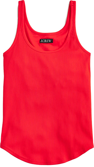 J.Crew Vintage Rib Shelf-Bra Tank Top | 40plusstyle.com