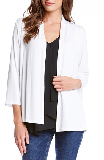 Karen Kane Molly Open Jersey Cardigan | 40plusstyle.com