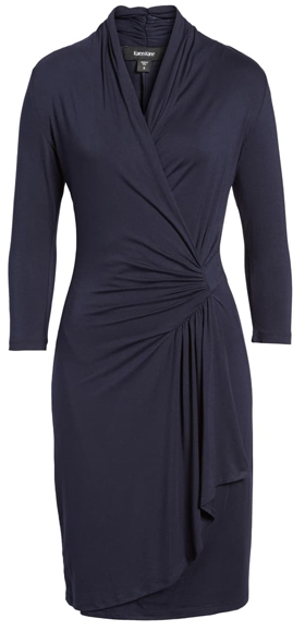 Karen Kane faux wrap dress | 40plusstyle.com