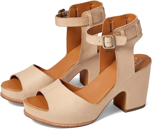 KORK-EASE Stasia Leather Heeled Sandals | 40plusstyle.com