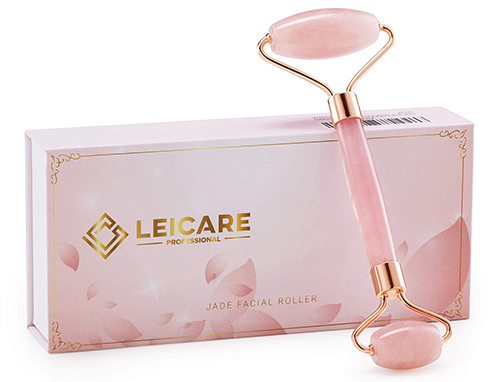 LeiCare Rose Quartz Face Roller | 40plusstyle.com