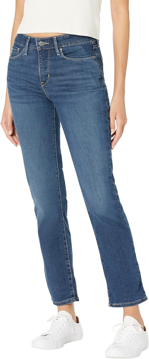 Signature by Levi Strauss & Co. Gold Label Totally Shaping Straight Jeans  | 40plusstyle.com