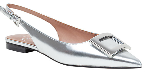 Linea Paolo Delica Slingback Pointed Toe Flat | 40plusstyle.com