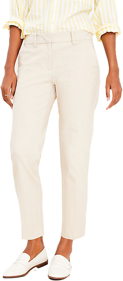 LOFT Tall Riviera Slim Pants in Doubleweave | 40plusstyle.com