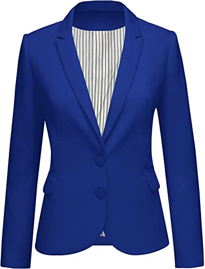 Colors that complement gray hair - LookbookStore Notched Lapel Blazer | 40plusstyle.com