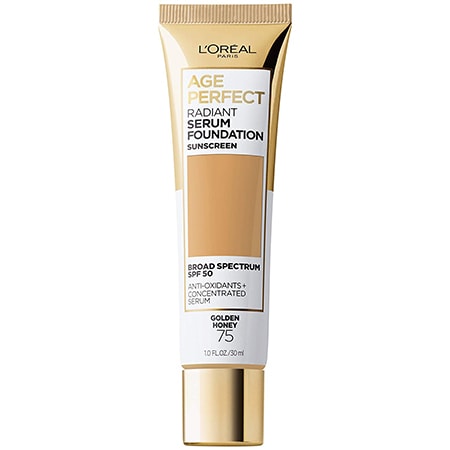 L'Oreal Paris Age Perfect Radiant Serum Foundation with SPF 50 | 40plusstyle.com