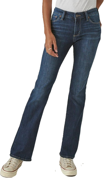 Best jeans for tall women - Lucky Brand Mid Rise Sweet Boot Jeans | 40plusstyle.com