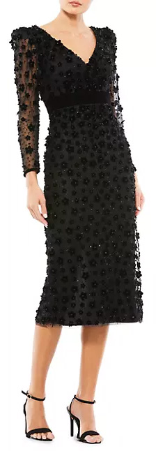 Mac Duggal Embellished Midi-Dress | 40plusstyle.com