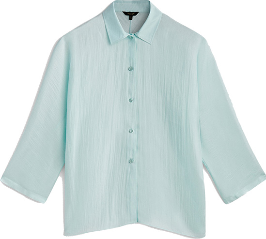 Massimo Dutti Habotai Silk Shirt | 40plusstyle.com