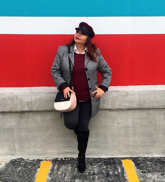 Wearing a baker boy style hat for women over 40 | 40plusstyle.com