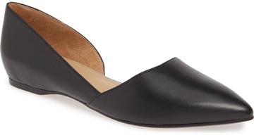 Shoes for wide feet - Naturalizer 'Samantha' half d'Orsay flat | 40plusstyle.com