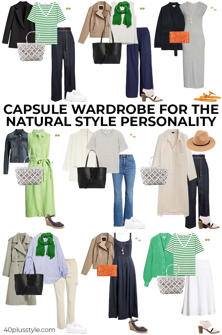 A capsule wardrobe for the natural style personality | 40plusstyle.com