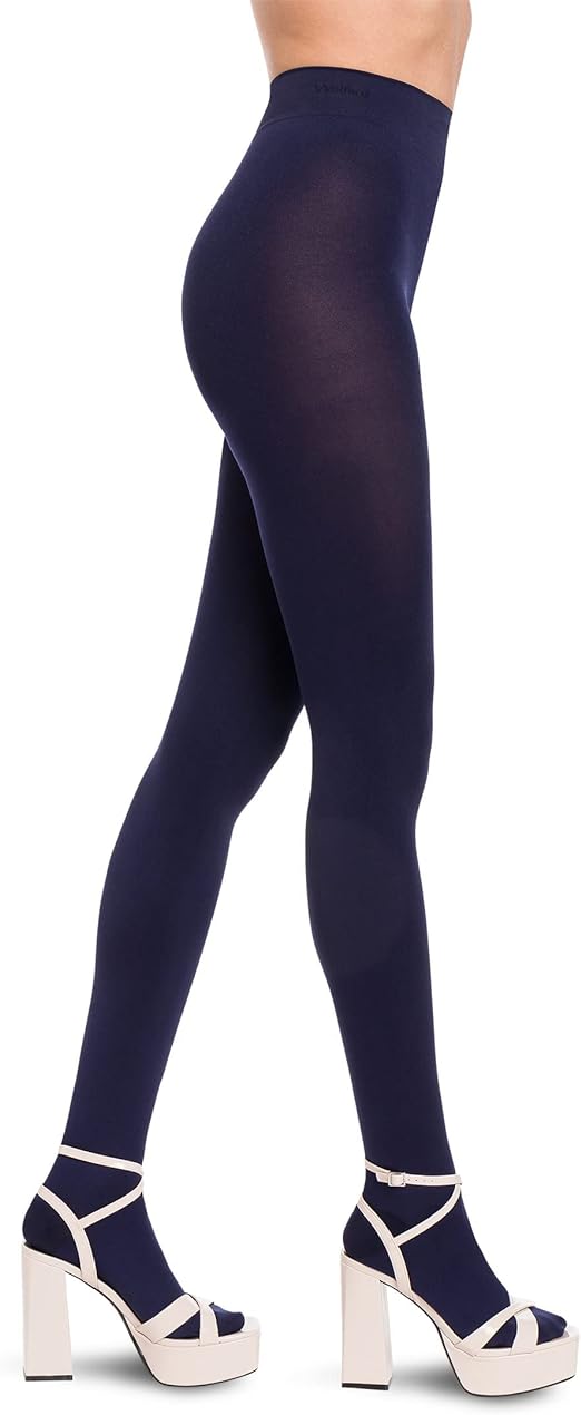 Wolford navy hosiery | 40plusstyle.com