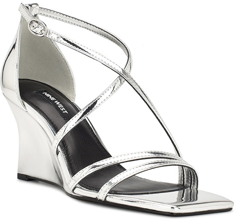 Nine West Rolga Strappy Wedge Sandal | 40plusstyle.com