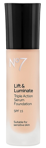 No7 Lift & Luminate Triple Action Serum Foundation | 40plusstyle.com