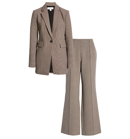 Nordstrom check suit set | 40plusstyle.com