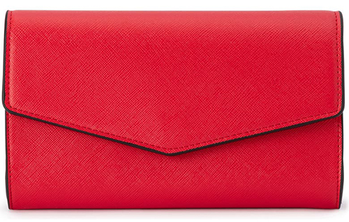 Olga Berg Nic Faux Leather Clutch | 40plusstyle.com