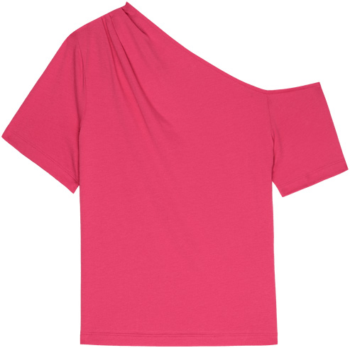 Nation LTD Randa Draped One-Shoulder Cotton Top | 40plusstyle.com