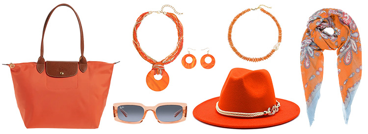 Stylish orange accessories | 40plusstyle.com