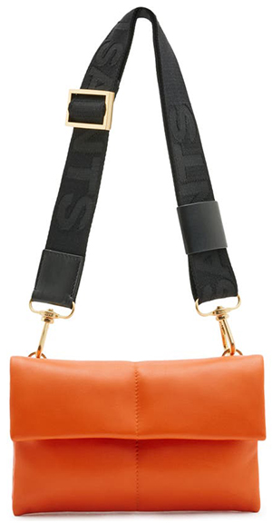 AllSaints Ezra Logo Strap Leather Crossbody Bag | 40plusstyle.com