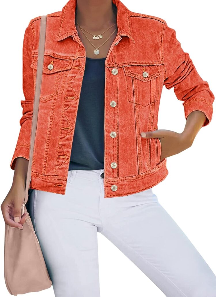 luvamia Denim Jean Jacket | 40plusstyle.com