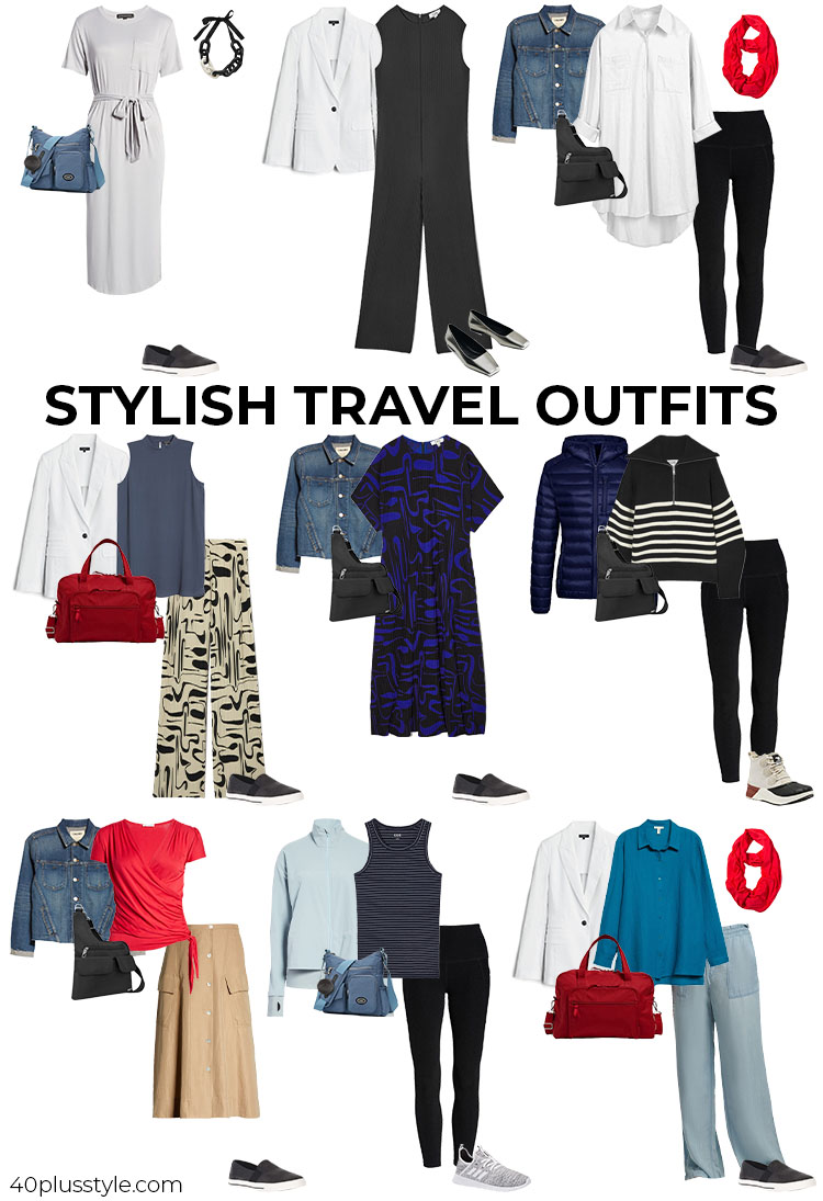 Stylish travel outfits | 40plusstyle.com