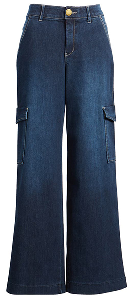 Wit & Wisdom 'Ab'Solution Cargo High Waist Wide Leg Jeans | 40plusstyle.com