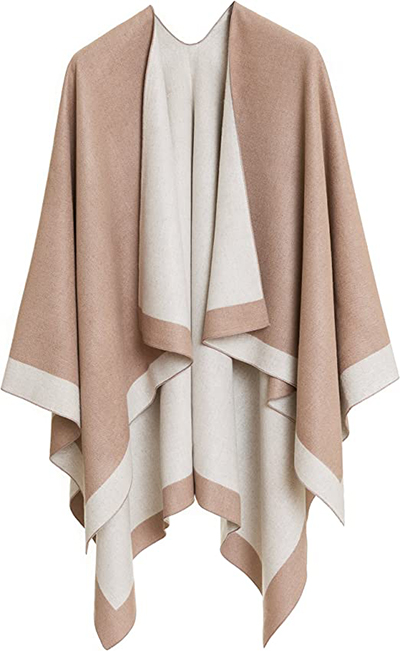 Tops to hide a tummy - MELIFLUOS DESIGNED IN SPAIN Wrap Poncho Ruana | 40plusstyle.com