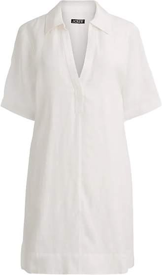 J.Crew Bungalow Popover Linen Dress | 40plusstyle.com