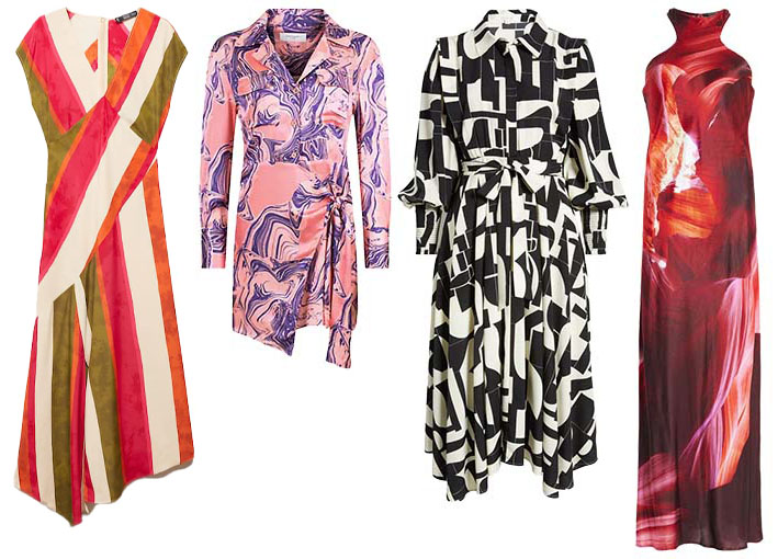 graphic print dresses | 40plusstyle.com