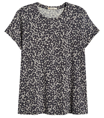 Marine Layer Floral Print Cotton Blend Swing T-Shirt | 40plusstyle.com