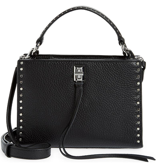 Rebecca Minkoff Darren Small Zip Top Handle Leather Satchel | 40plusstyle.com