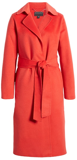 Bernardo belted long coat | 40plusstyle.com