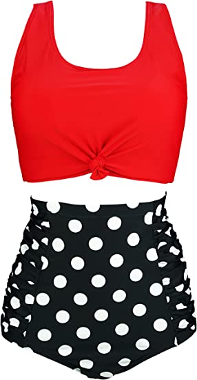 COCOSHIP Ruched Bow Knot Bikini Set | 40plusstyle.com