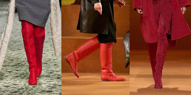 Shoe trends: red boots | 40plusstyle.com