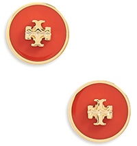 Tory Burch circle stud earrings | 40plusstyle.com