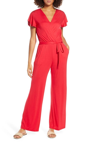 Fraiche by J Flutter Sleeve Jumpsuit | 40plusstyle.com