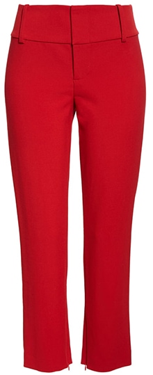 Alice + Olivia high waist zip cuff pants | 40plusstyle.com