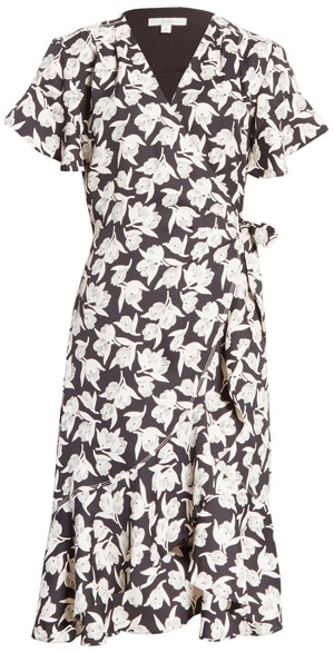 Joie floral print wrap dress | 40plusstyle.com