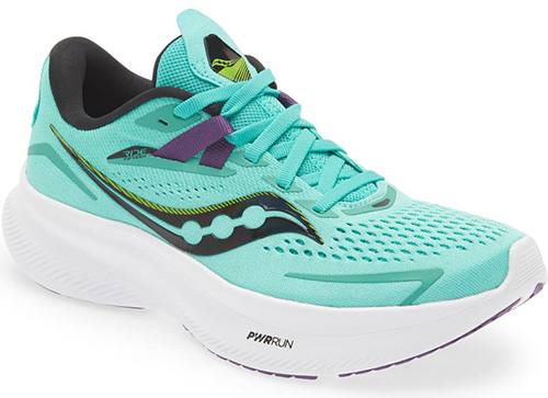 Best shoes for arthritic feet - Saucony Ride 15 Running Shoe | 40plusstyle.com