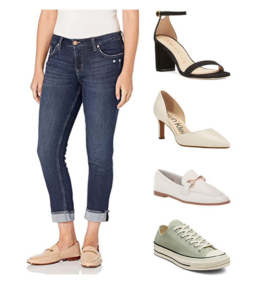 Shoes with boyfriend jeans | 40plusstyle.com