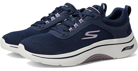 Best shoes with arch support: Skechers Go Walk Arch Fit 2.0 Balin Sneakers | 40plusstyle.com